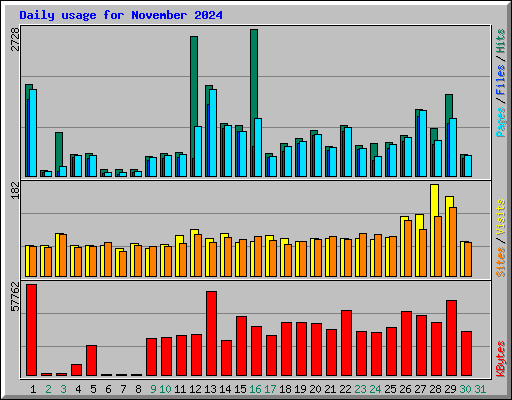 Daily usage for November 2024