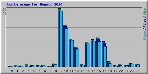Hourly usage for August 2014