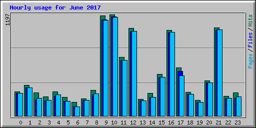 Hourly usage for June 2017