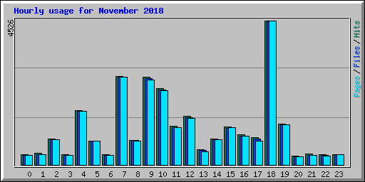 Hourly usage for November 2018