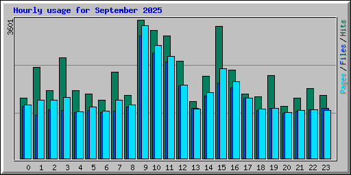 Hourly usage for September 2025