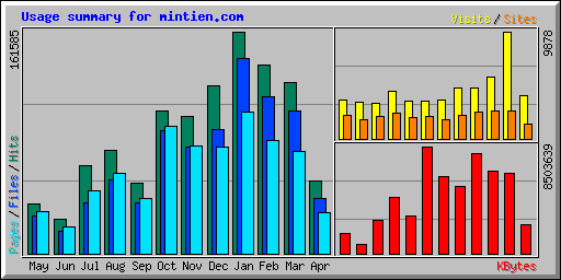 Usage summary for mintien.com